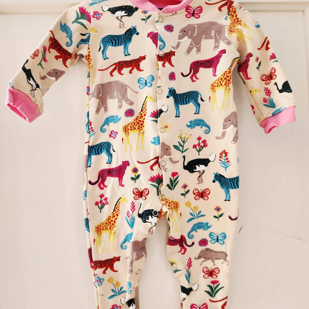 Cream Safari Animal Print Kids Bodysuit